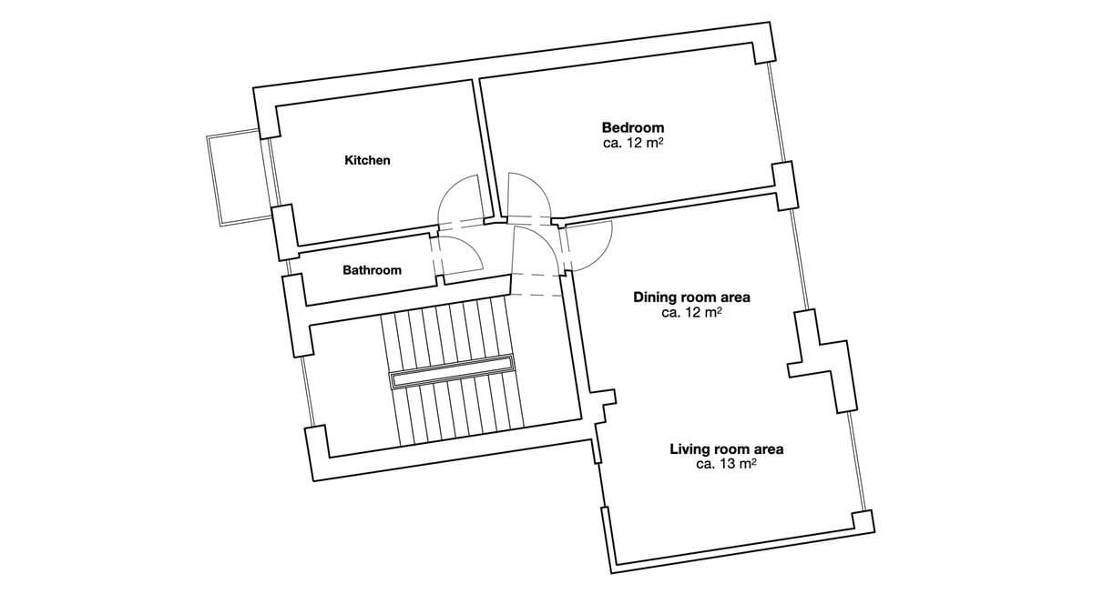 Grundriss von Gemütliches Ottensen Apartment